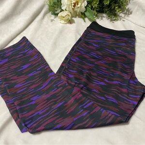 Nike Purple and Red Patterned Leggings